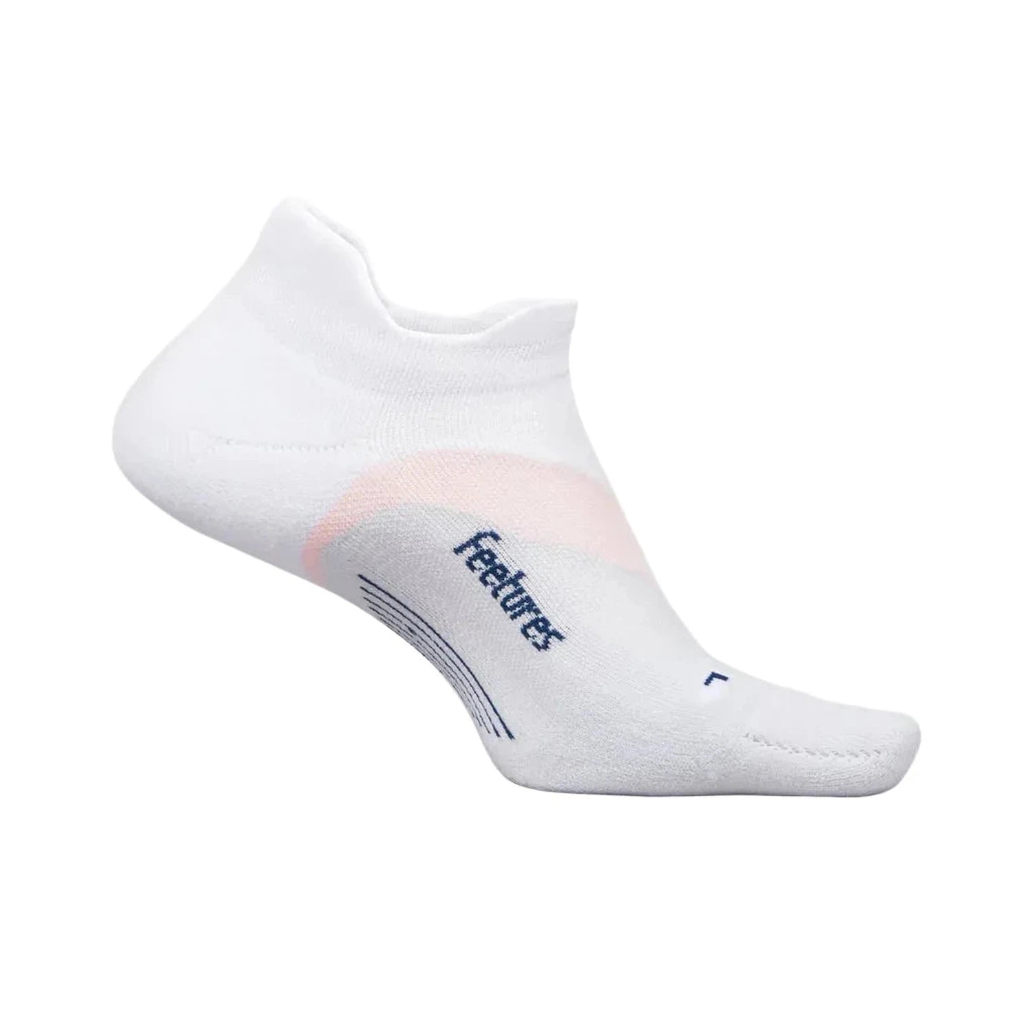 Feetures 06. SOCKS - MENS SOCKS - MENS SOCKS LOW Elite Light Cushion Tab WHITE ROSE