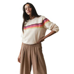 Marine Layer 02. WOMENS APPAREL - WOMENS LS SHIRTS - WOMENS LS LOUNGE Women's Cloud 9 Fleece Anytime Sweatshirt ANT WHITE