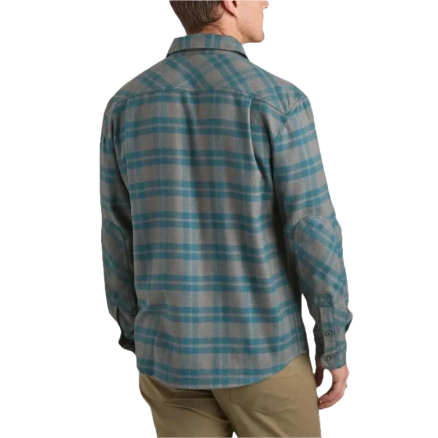 Howler Bros 01. MENS APPAREL - MENS LS SHIRTS - MENS LS BUTTON UP Men's Harker's Flannel COHEN PLAID | DARK TEAL