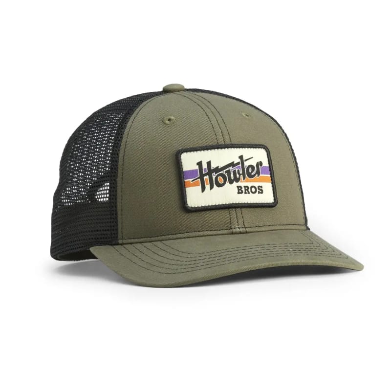 Howler Bros 20. HATS_GLOVES_SCARVES - HATS Standard Hat HOWLER ELECTRIC STRIPE | RIFLE TWILL OS