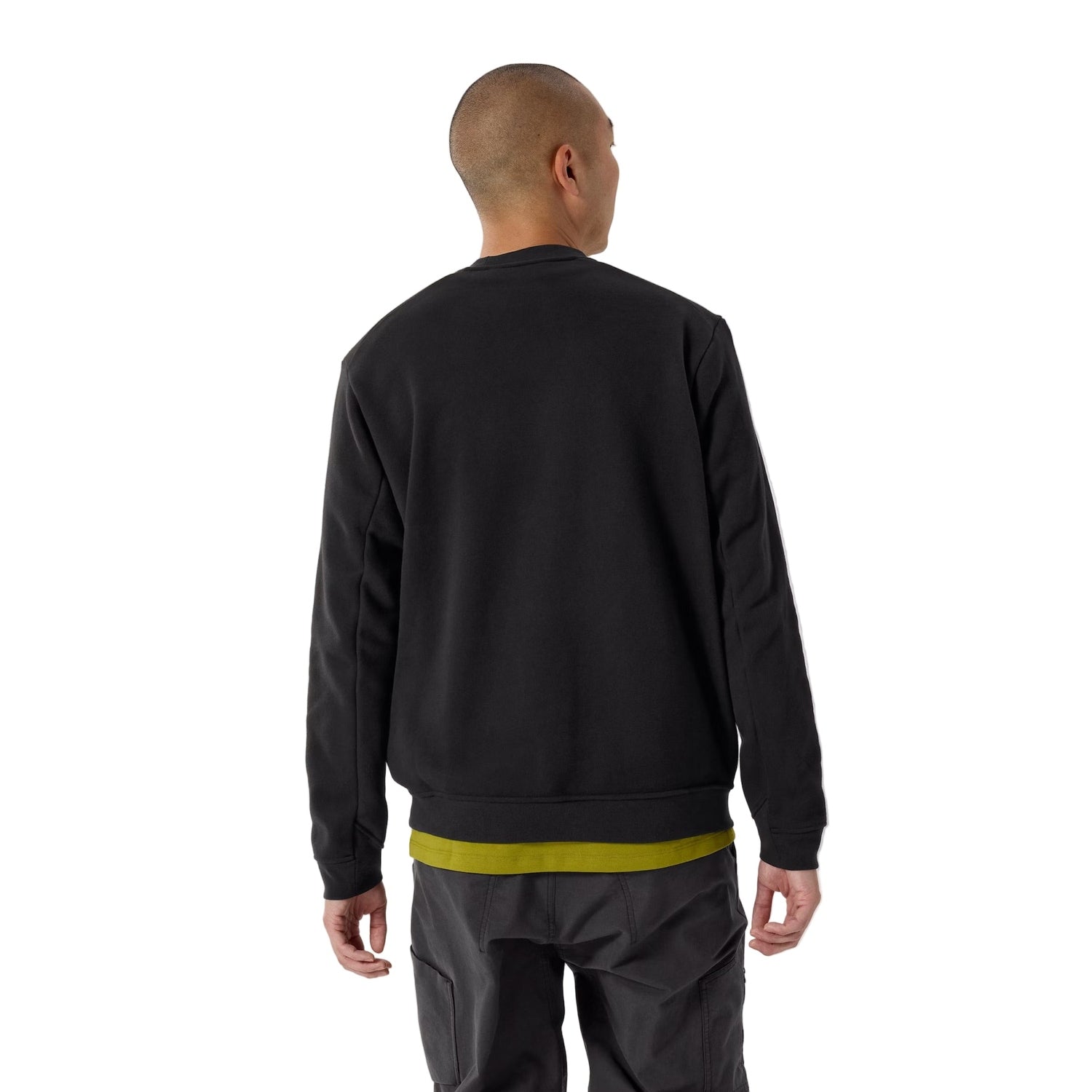 Arc'teryx 01. MENS APPAREL - MENS HOODIES|SWEATERS - MENS PO SWEATERS Men's Emblem Fleece Crew Neck Pullover BLACK