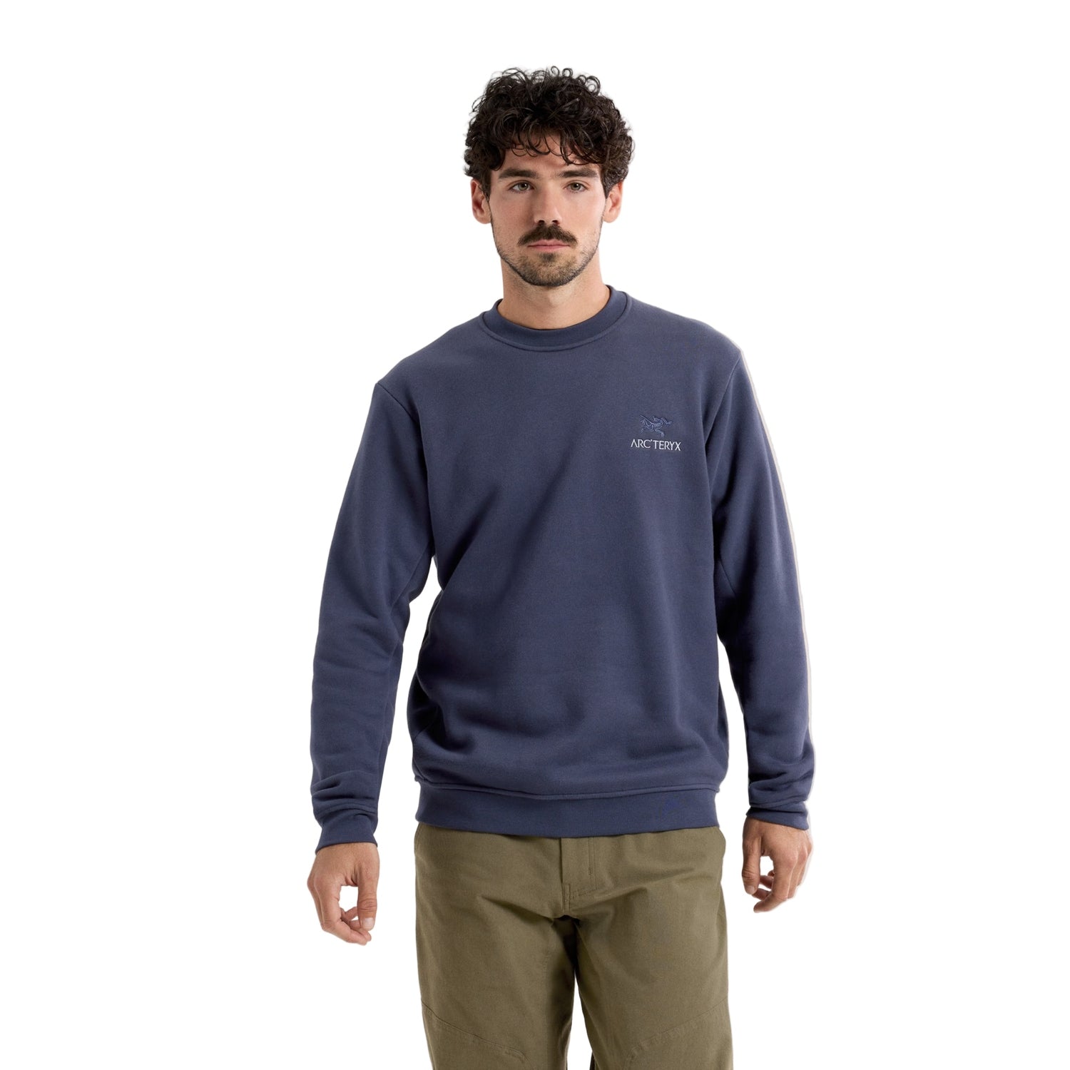 Arc'teryx 01. MENS APPAREL - MENS HOODIES|SWEATERS - MENS PO SWEATERS Men's Emblem Fleece Crew Neck Pullover BLACK SAPPHIRE