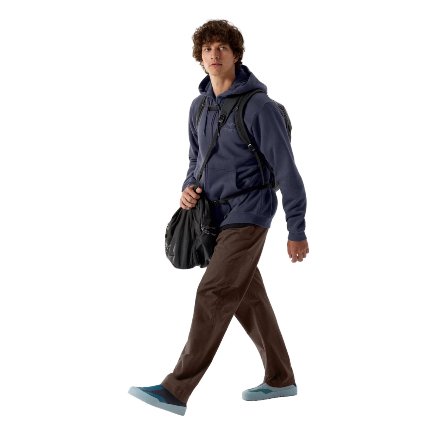 Arc'teryx 01. MENS APPAREL - MENS JACKETS - MENS JACKETS FLEECE Men's Emblem Fleece Full Zip Hoody BLACK SAPPHIRE