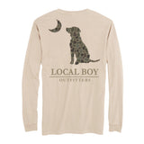 Men's Brush Camo Dog & Moon Long Sleeve Tee