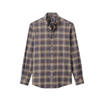 johnnie-O 01. MENS APPAREL - MENS LS SHIRTS - MENS LS BUTTON UP Men's Performance Flannel Button Down Shirt - Kamper CHARCOAL