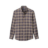 johnnie-O 01. MENS APPAREL - MENS LS SHIRTS - MENS LS BUTTON UP Men's Performance Flannel Button Down Shirt - Kamper CHARCOAL
