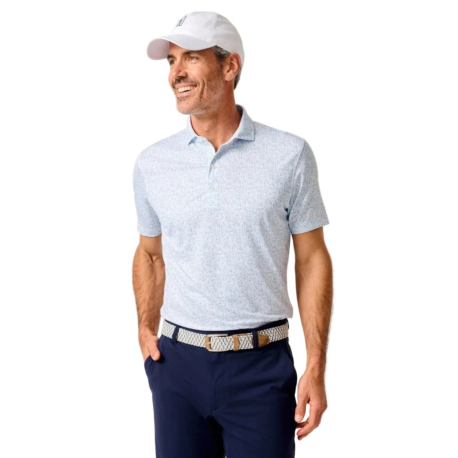 johnnie-O 01. MENS APPAREL - MENS SS SHIRTS - MENS SS POLO Men's Performance Jersey Polo - Boggings PALISADES BLUE