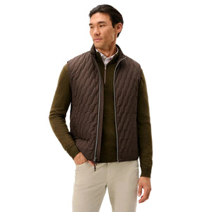 Men’s Belfry Quilted Puffer Vest Johnnie-O - COCOA / S