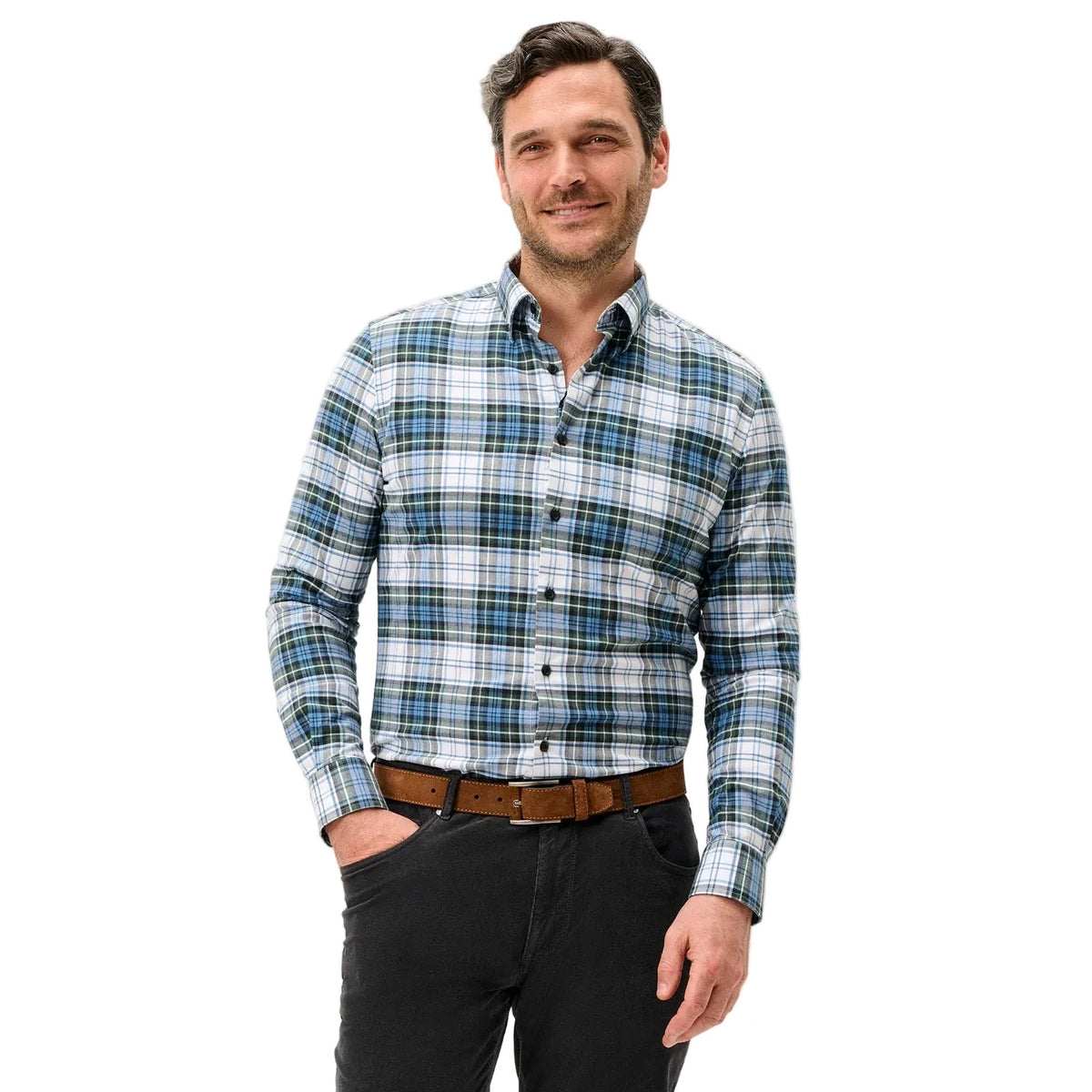Men's Performance Flannel Button Down Shirt - Chimney Rock Tartan
