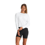 Free Fly Apparel 02. WOMENS APPAREL - WOMENS LS SHIRTS - WOMENS LS CASUAL Women's Bamboo Shade Crossover Long Sleeve BRIGHT WHITE