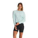 Free Fly Apparel 02. WOMENS APPAREL - WOMENS LS SHIRTS - WOMENS LS CASUAL Women's Bamboo Shade Crossover Long Sleeve TROPIC SEA