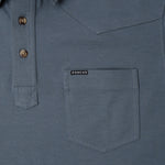 Poncho Outdoors 01. MENS APPAREL - MENS SS SHIRTS - MENS SS POLO Men's Western Field Polo THE DINNER BELL | STORMY WEATHER