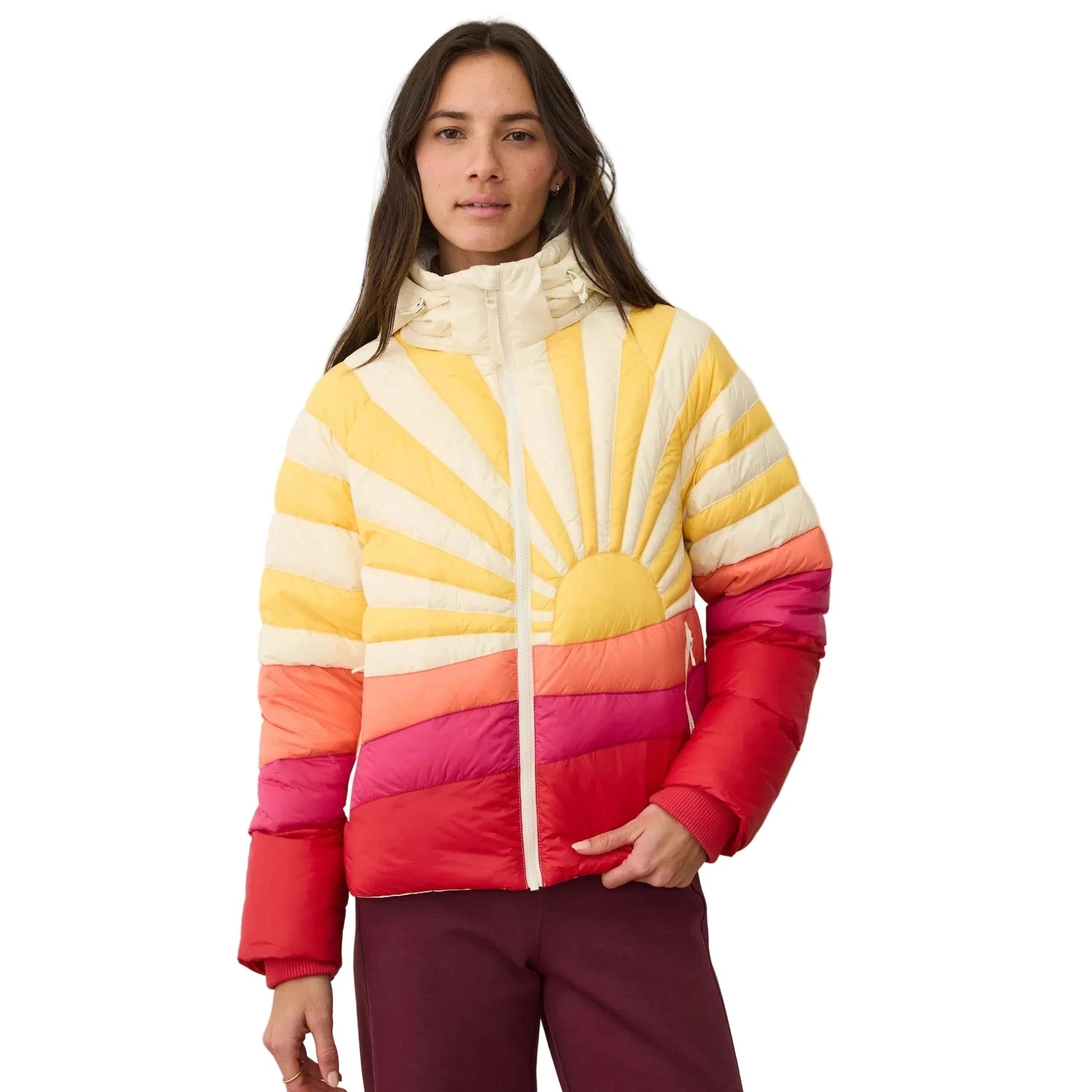 Marine Layer 02. WOMENS APPAREL - WOMENS JACKETS - WOMENS JACKETS INSULATED Women's Sunbeam Puffer Jacket WARM BURST