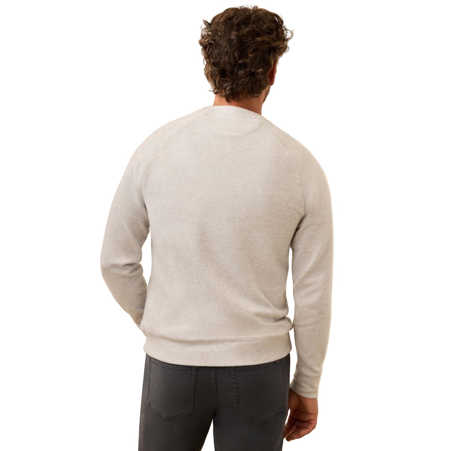 Faherty 01. MENS APPAREL - MENS HOODIES|SWEATERS - MENS PO SWEATERS Men's Legend Sweater Crew LHG LIGHT HEATHER GREY