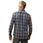 Faherty 01. MENS APPAREL - MENS LS SHIRTS - MENS LS BUTTON UP Men's Coastline Knit Shirt CYT CLAY TWILIGHT PLAID