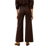 Faherty 02. WOMENS APPAREL - WOMENS PANTS - WOMENS PANTS CASUAL Women's Saturday Denim Wide Leg CHB CHOCOLATE BROWN