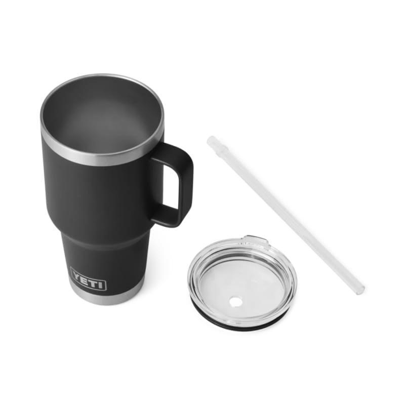 YETI DRINKWARE - WATER BOTTLES - WATER BOTTLES Rambler 35 oz Mug W/ Straw Lid BLACK