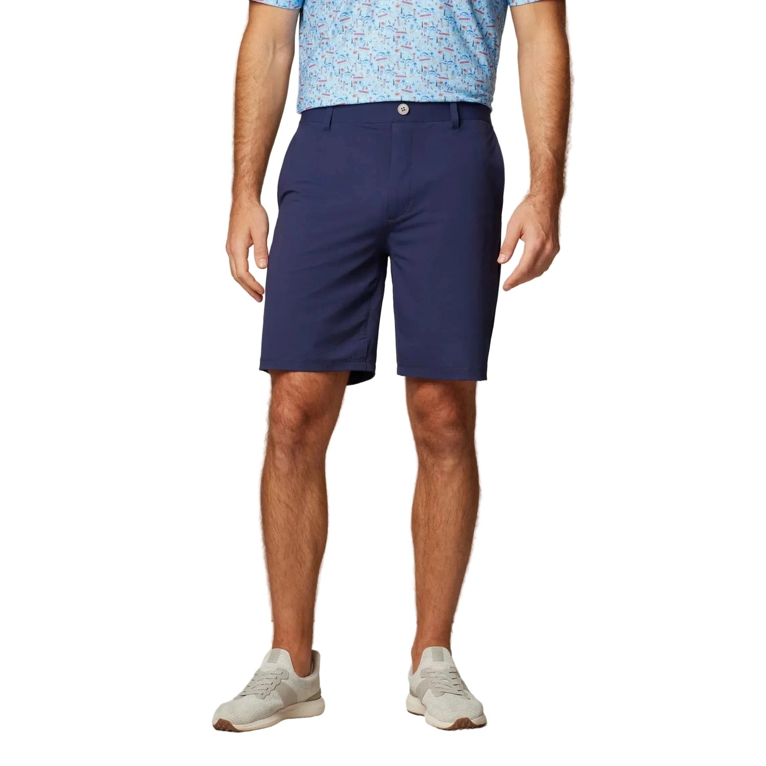 johnnie-O 01. MENS APPAREL - MENS SHORTS - MENS SHORTS CASUAL Men's Fusionn Knit Performance Pull-On Short - 7 Inch NAVY