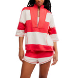 FP Movement 02. WOMENS APPAREL - WOMENS DRESS|SKIRT - WOMENS JUMPERS Women's Retro Rugby Set 6164 GRAPEFRUIT COMBO