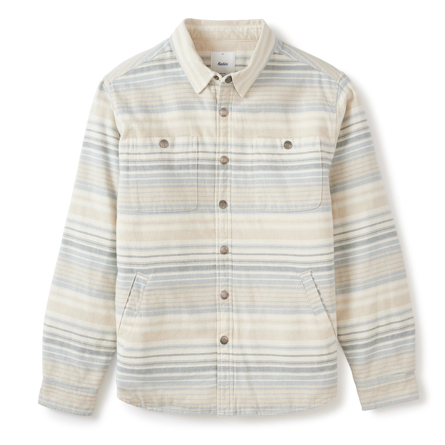 Katin 01. MENS APPAREL - MENS JACKETS - MENS JACKETS CASUAL Men's Harold Stripe Jacket DUBL DUSTY BLUE