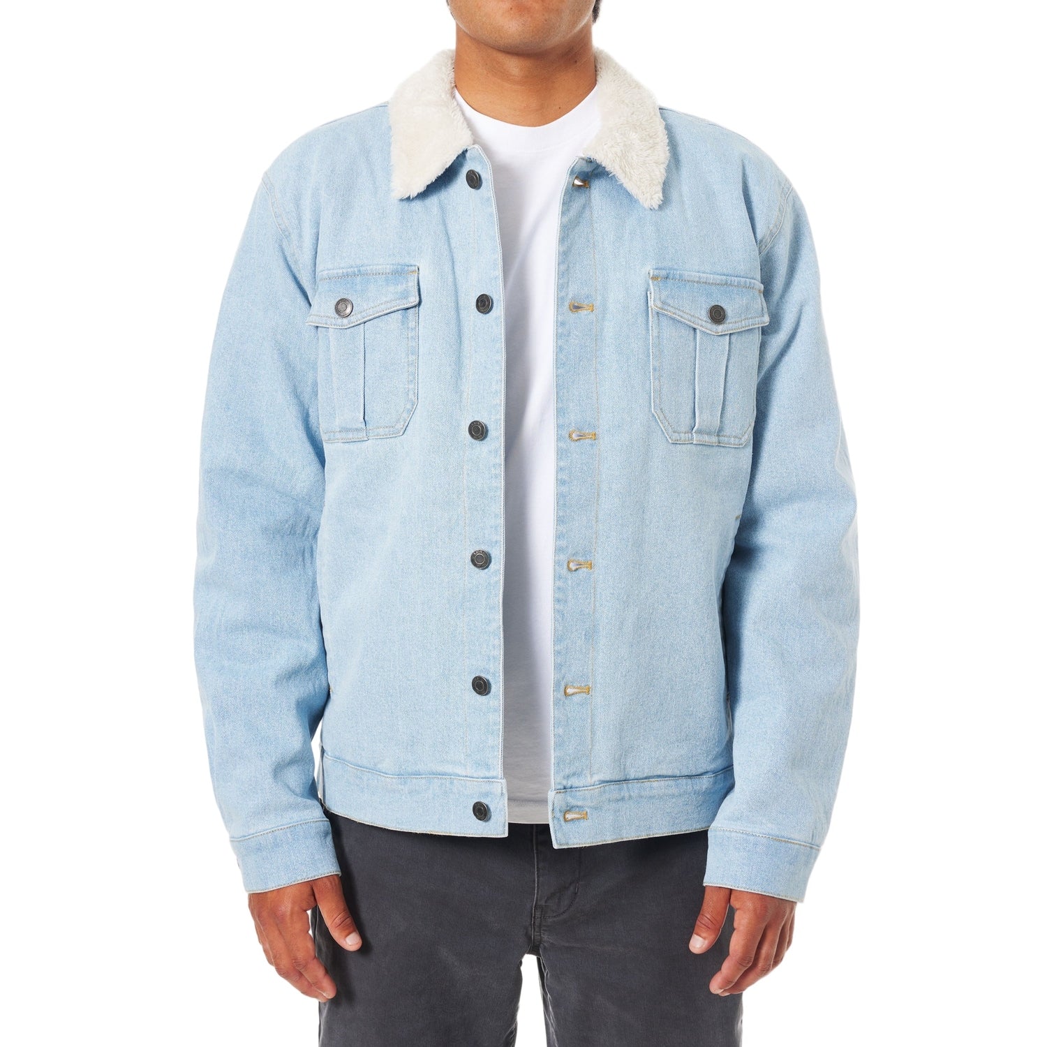 Katin 01. MENS APPAREL - MENS JACKETS - MENS JACKETS CASUAL Men's Harris Denim Jacket LIIN LIGHT INDIGO