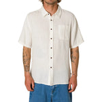 Men’s Alan Solid Shirt Katin - VINTAGE WHITE / S