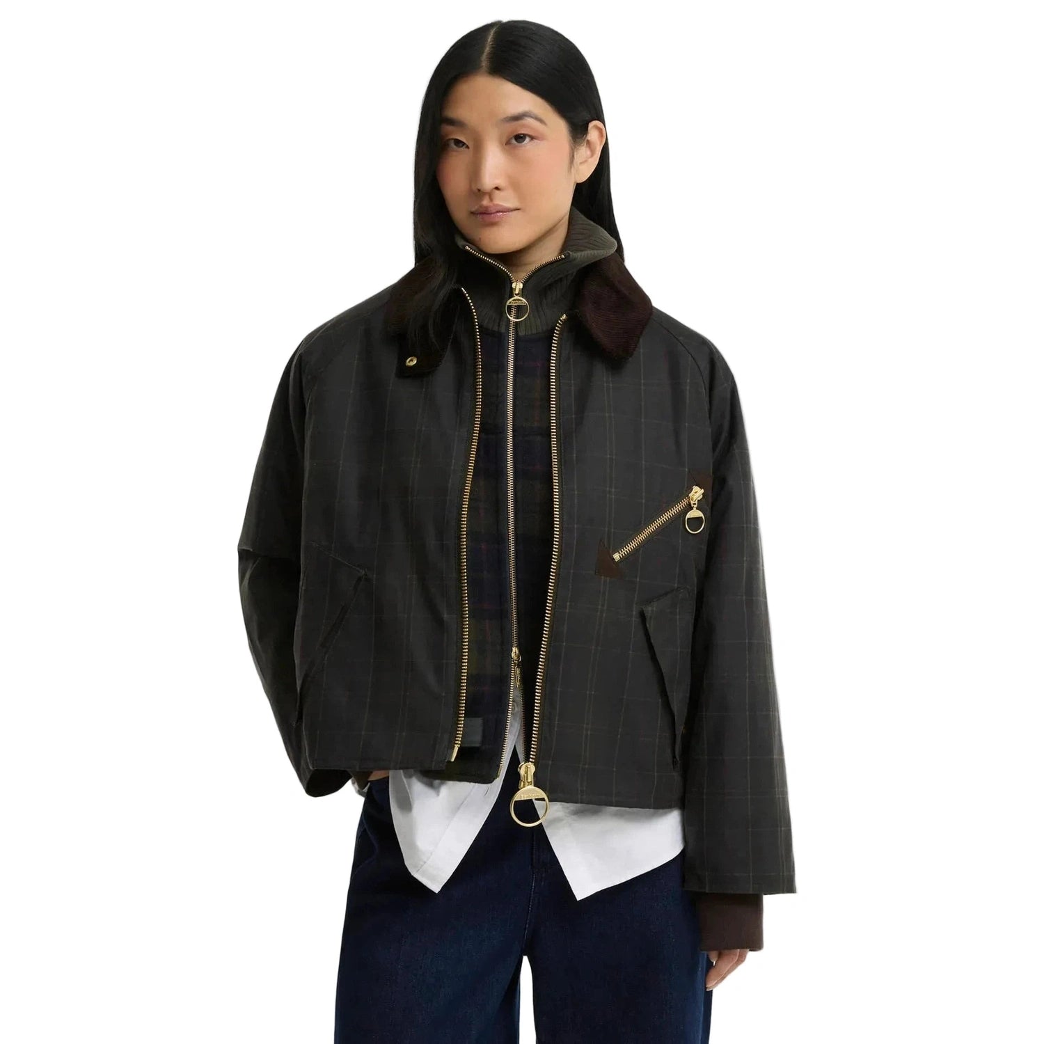 Women’s Arlene Checked Waxed Jacket Barbour