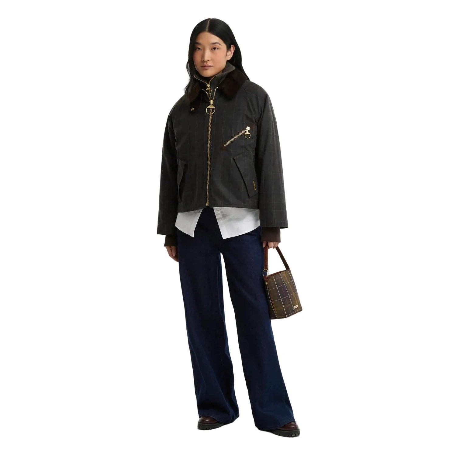 Women’s Arlene Checked Waxed Jacket Barbour
