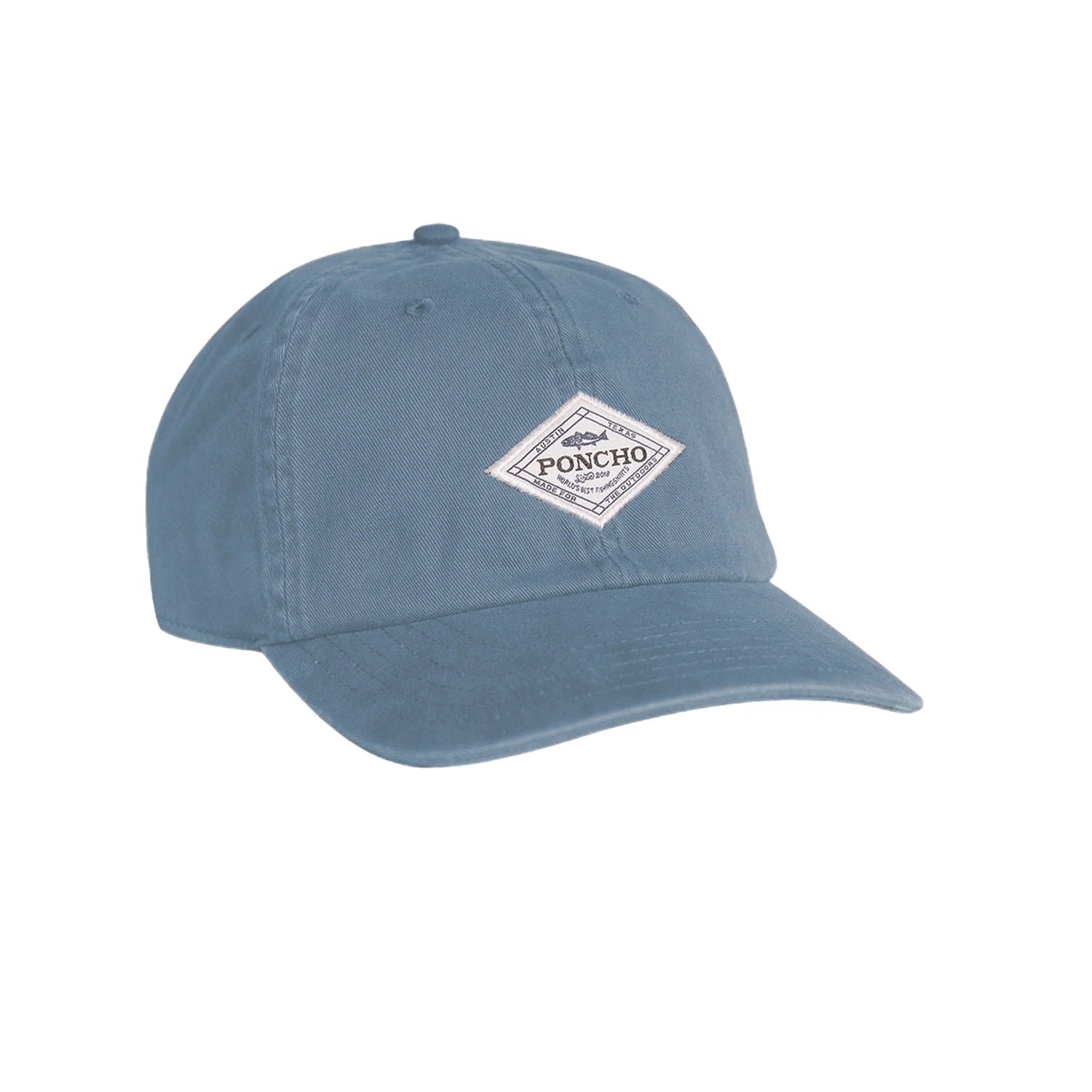 Poncho Outdoors 11. HATS - HATS BILLED - HATS BILLED Poncho Hat LAKE BLUE DIAMOND PATCH HAT