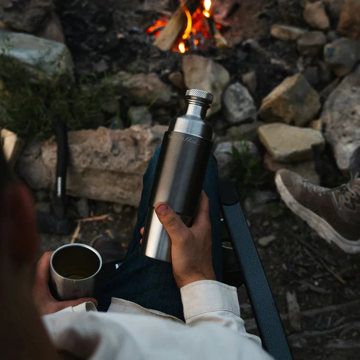 Firelight Flask® 750ML High Camp Flasks - GUNMETAL