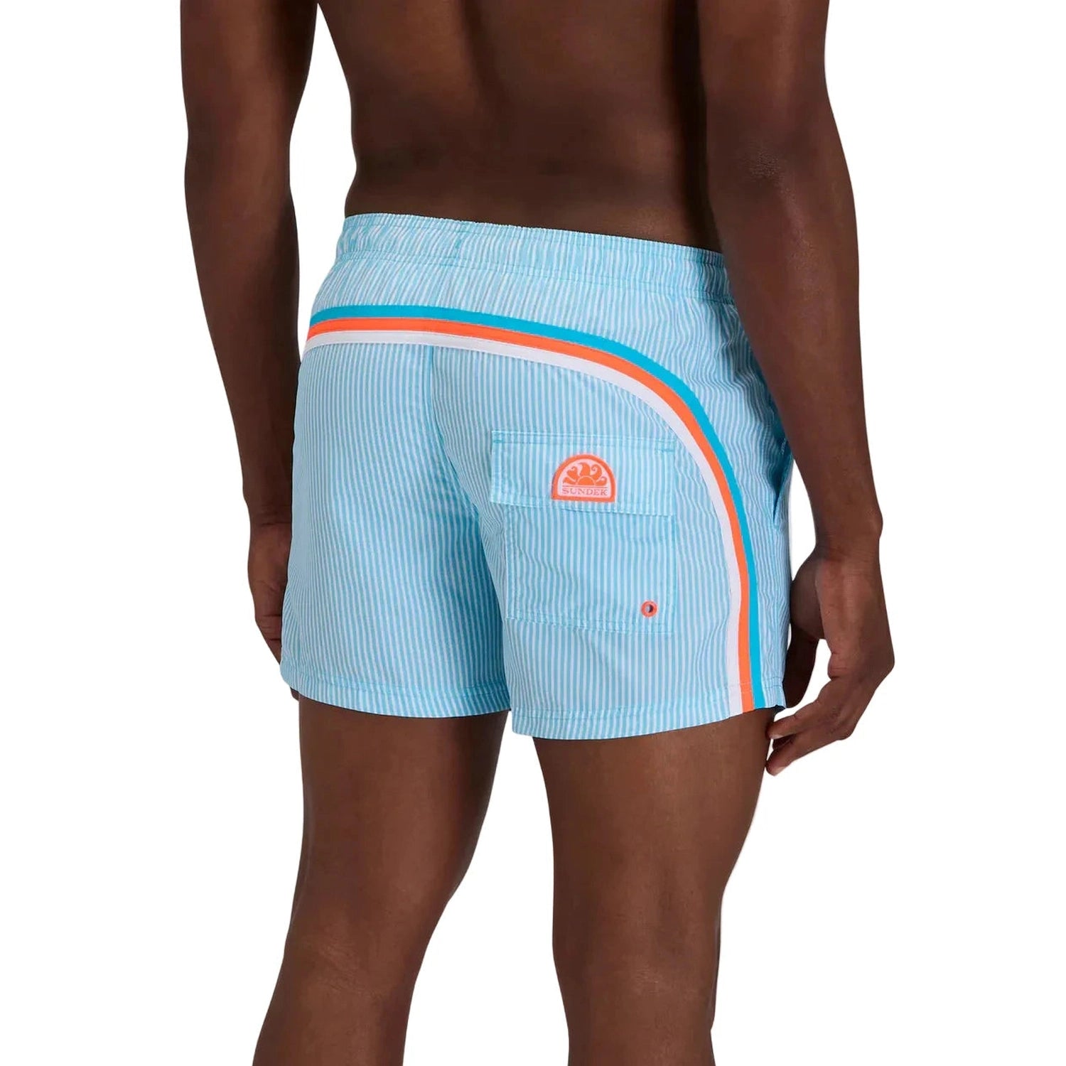Sundek 01. MENS APPAREL - MENS SHORTS - MENS SHORTS SWIM Men's Short-Length Swimwear with Elasticated Waist Repreve® (14") LUNAR