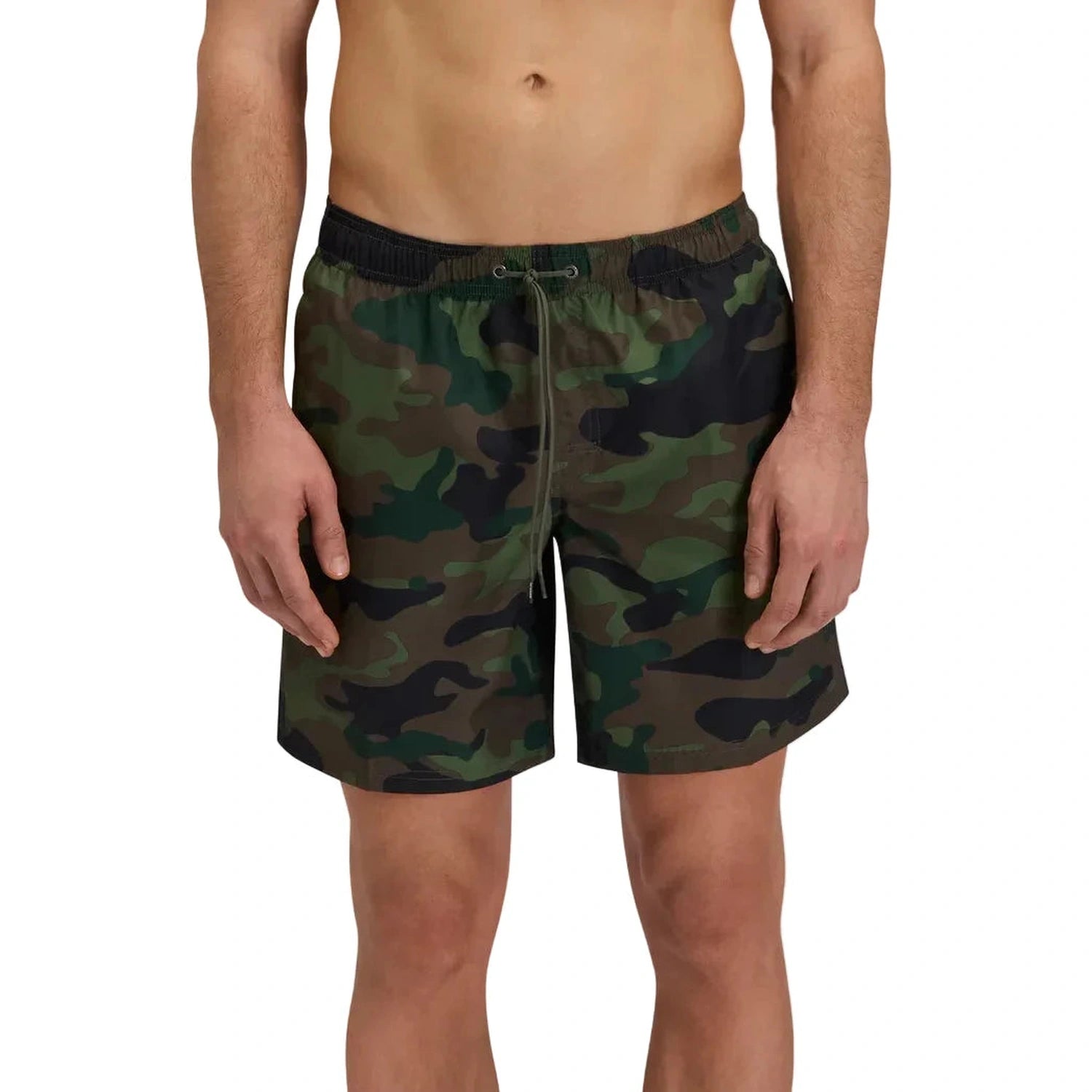 Sundek 01. MENS APPAREL - MENS SHORTS - MENS SHORTS SWIM Men's Mid-Rise Swim Shorts with Repreve® Recycled Polyester – Camou Print (14") VINTAGE DEEP FOREST