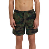 Sundek 01. MENS APPAREL - MENS SHORTS - MENS SHORTS SWIM Men's Mid-Rise Swim Shorts with Repreve® Recycled Polyester – Camou Print (14") VINTAGE DEEP FOREST