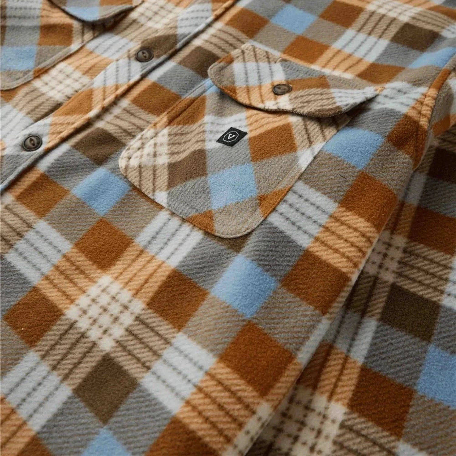 Vissla 01. MENS APPAREL - MENS LS SHIRTS - MENS LS BUTTON UP Men's Eco-zy Long Sleeve Polar Flannel FDN FADED DENIM: