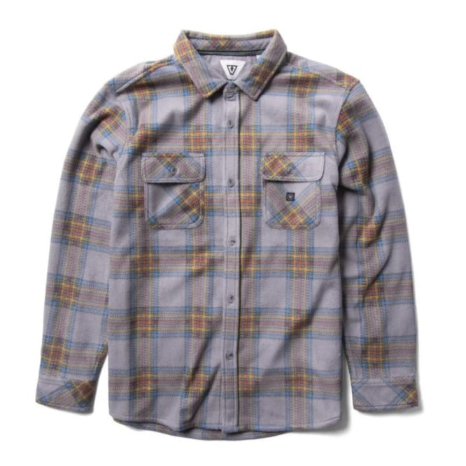 Vissla 01. MENS APPAREL - MENS LS SHIRTS - MENS LS BUTTON UP Men's Eco-zy Long Sleeve Polar Flannel STL-STEEL