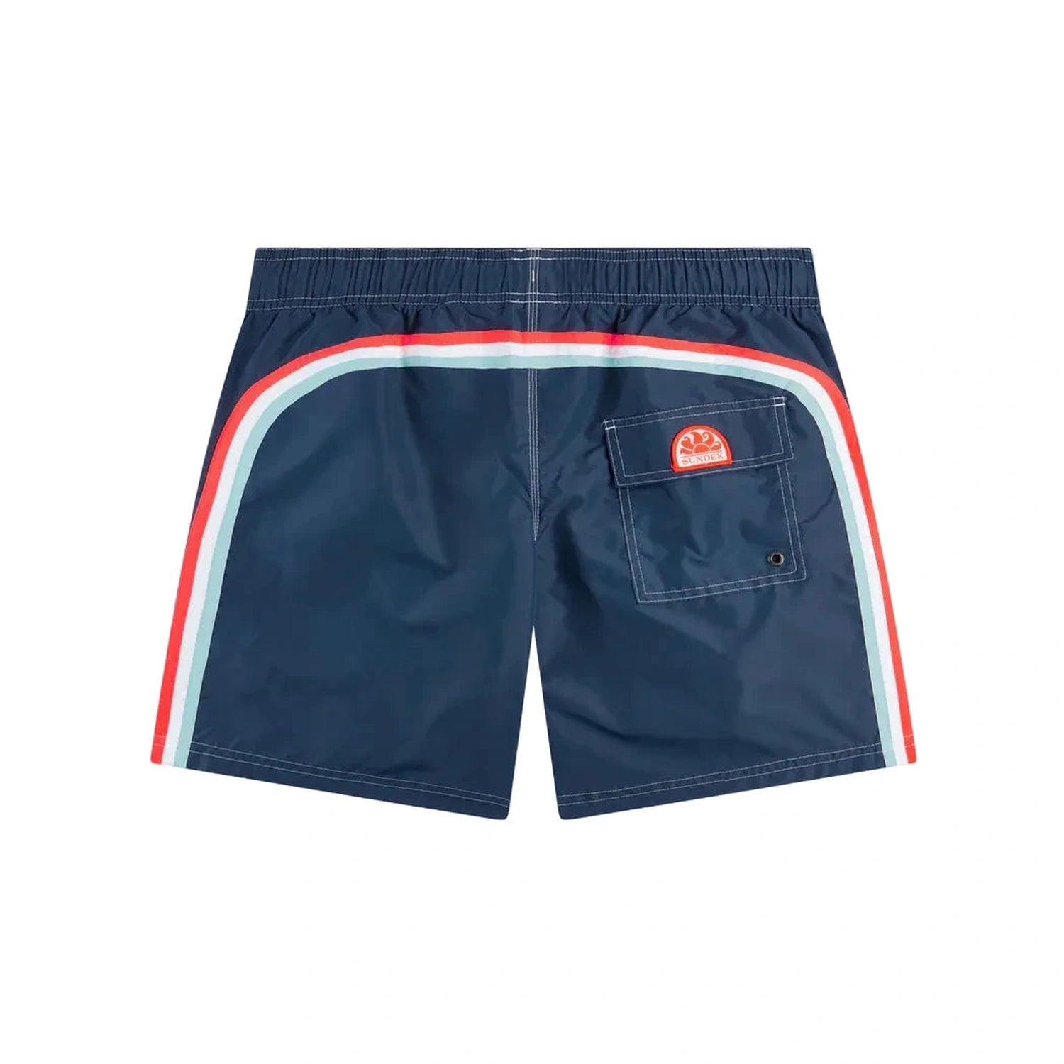Sundek 01. MENS APPAREL - MENS SHORTS - MENS SHORTS SWIM Men's Iconic Taffeta Stretch Waist Mid-Length Swim Shorts (16") NAVY