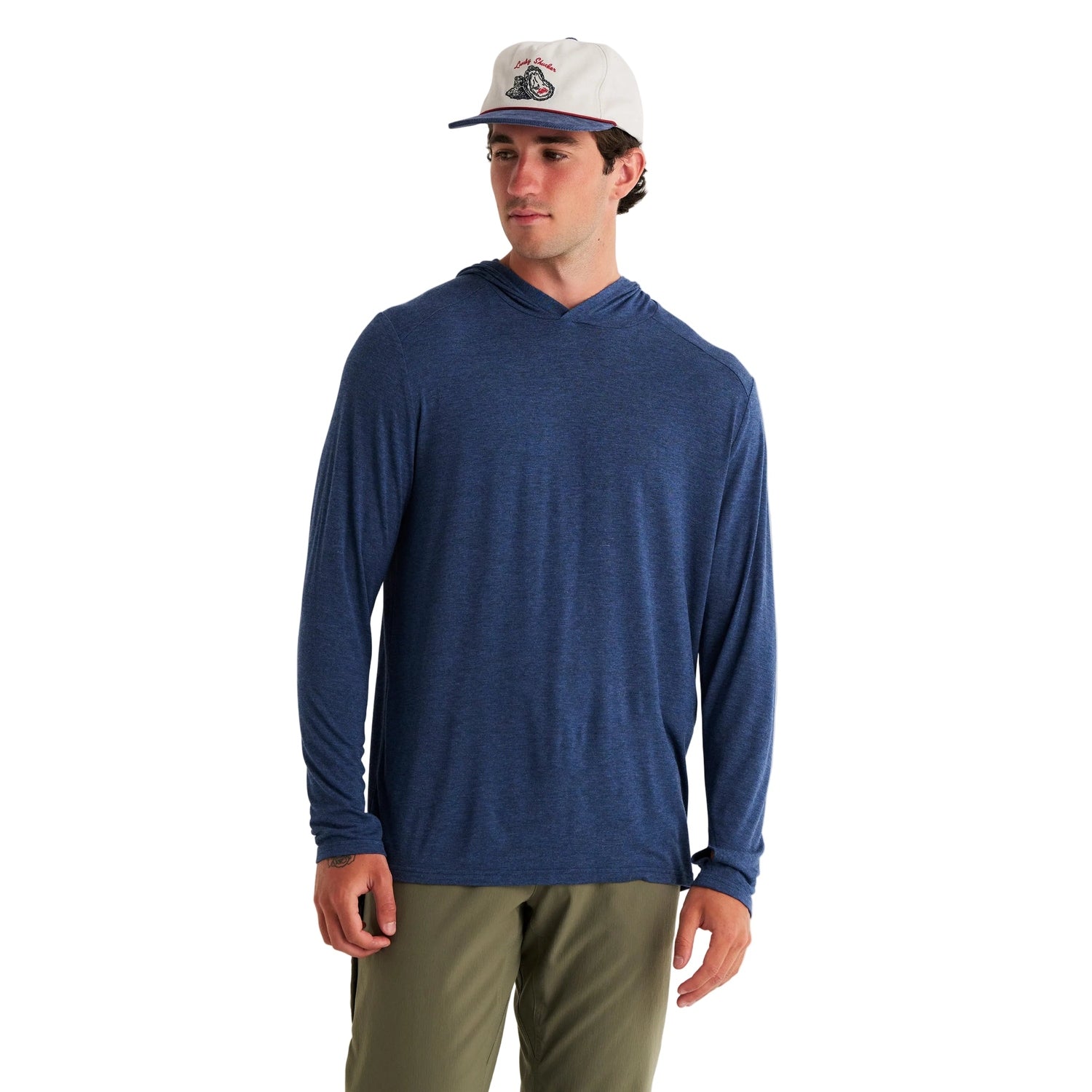 Men’s Bamboo Shade Hoody Free Fly Apparel - HEATHER TRUE