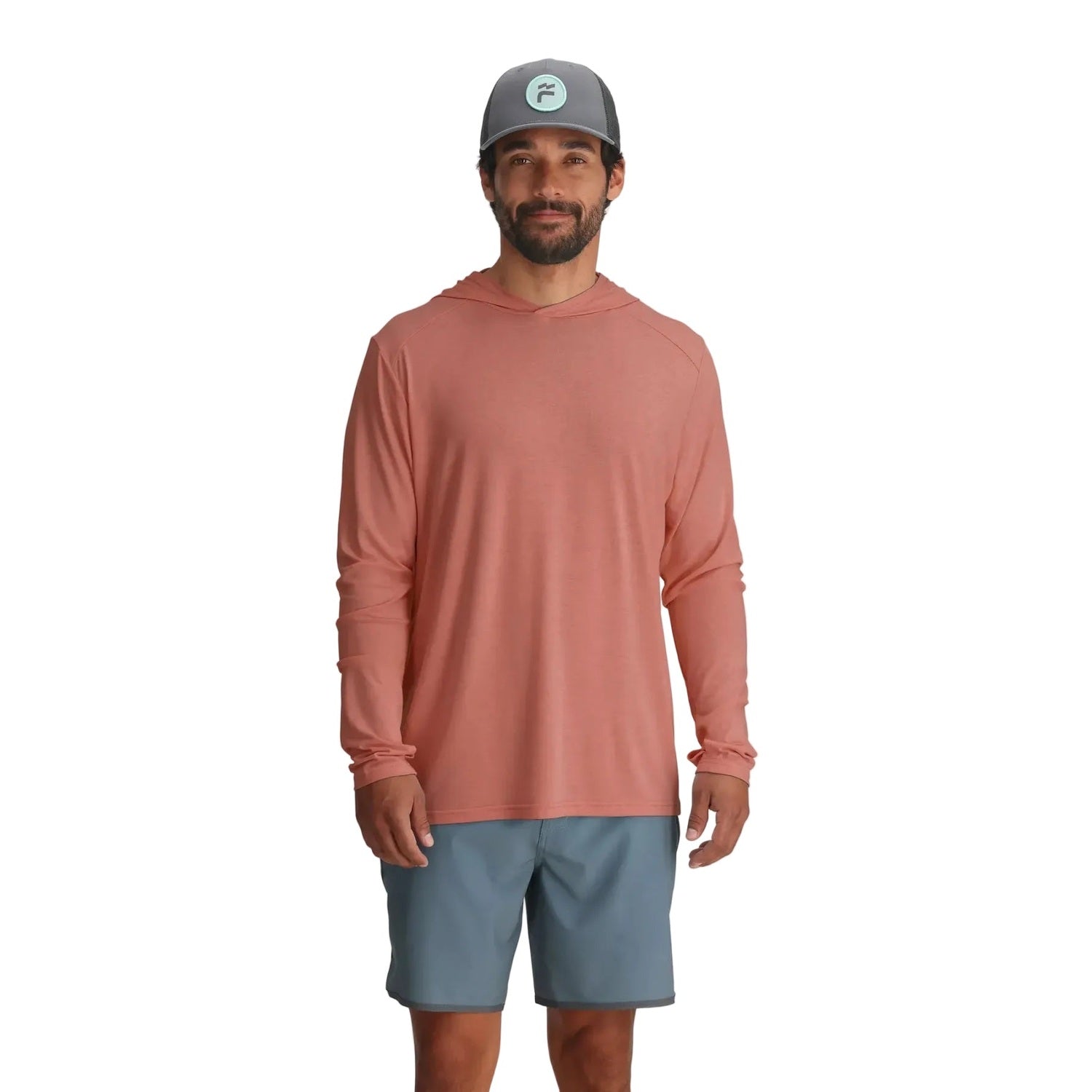Men’s Bamboo Shade Hoody Free Fly Apparel - HEATHER RED