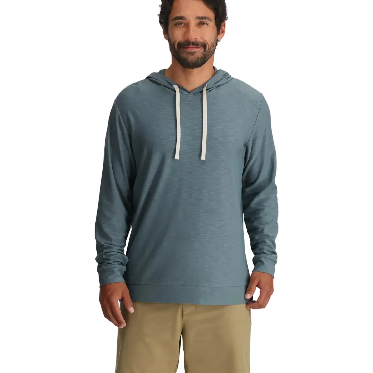 Free Fly Apparel 01. MENS APPAREL - MENS LS SHIRTS - MENS LS HOODY Men's Bamboo Slub Hoodie II TROPIC SEA