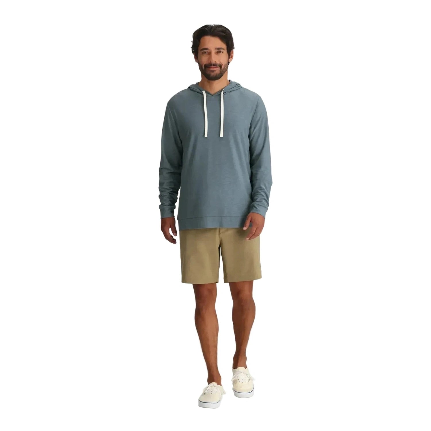 Free Fly Apparel 01. MENS APPAREL - MENS LS SHIRTS - MENS LS HOODY Men's Bamboo Slub Hoodie II STORMY SEA
