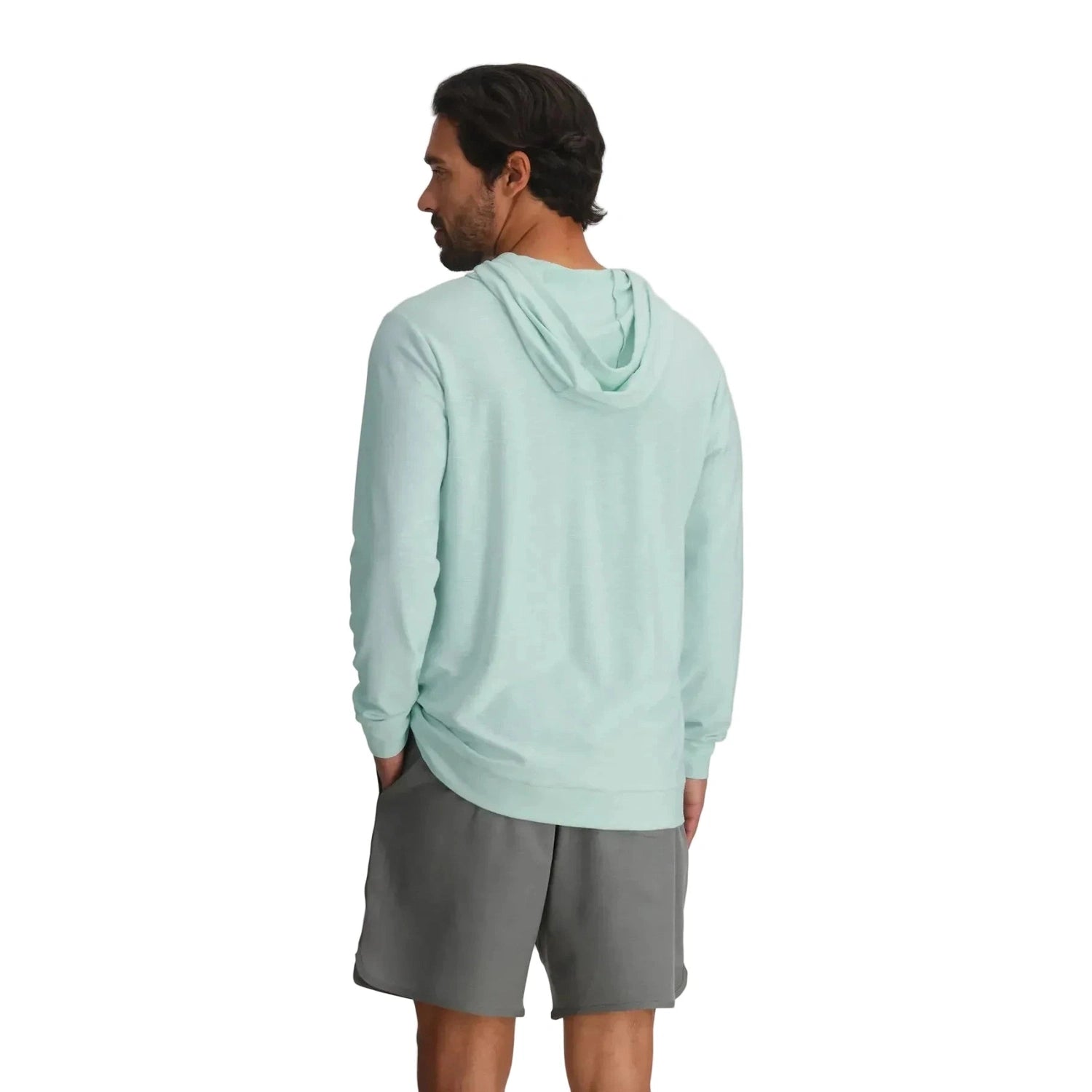 Free Fly Apparel 01. MENS APPAREL - MENS LS SHIRTS - MENS LS HOODY Men's Bamboo Slub Hoodie II TROPIC SEA