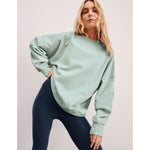 Beyond Yoga 02. WOMENS APPAREL - WOMENS HOODIES|SWEATERS - WOMENS PO SWEATERS Women's Luxefleece Oversized Sweatshirt PALE BLUE