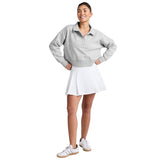 Beyond Yoga 02. WOMENS APPAREL - WOMENS HOODIES|SWEATERS - WOMENS PO SWEATERS Women's Luxefleece Collared Sweatshirt LIGHT HEATHER GRAY