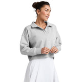 Beyond Yoga 02. WOMENS APPAREL - WOMENS HOODIES|SWEATERS - WOMENS PO SWEATERS Women's Luxefleece Collared Sweatshirt LIGHT HEATHER GRAY