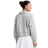 Beyond Yoga 02. WOMENS APPAREL - WOMENS HOODIES|SWEATERS - WOMENS PO SWEATERS Women's Luxefleece Collared Sweatshirt LIGHT HEATHER GRAY