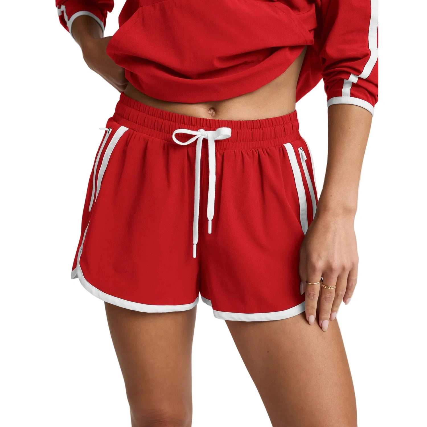 Beyond Yoga 02. WOMENS APPAREL - WOMENS SHORTS - WOMENS SHORTS CASUAL Women's Stretch Woven The Course 2.5" Short CHILI RED