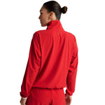 Beyond Yoga 02. WOMENS APPAREL - WOMENS HOODIES|SWEATERS - WOMENS PO Q ZIP Women's Stretch Woven Course Contrast Half Zip Pullover CHILI RED