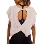 FP Movement 02. WOMENS APPAREL - WOMENS SS SHIRTS - WOMENS SS ACTIVE Women's My Time Tee 6148 POWDER PINK