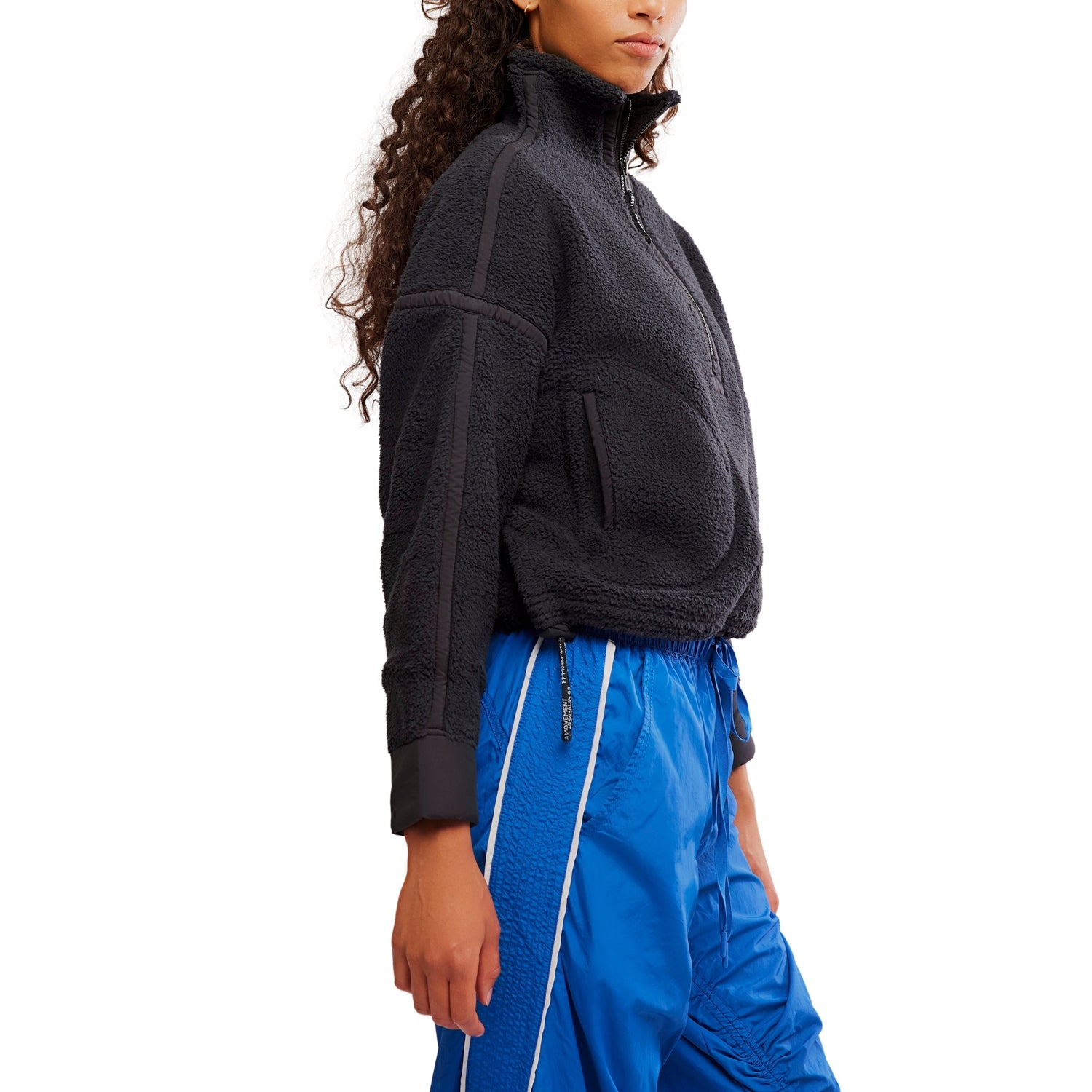 FP Movement 02. WOMENS APPAREL - WOMENS HOODIES|SWEATERS - WOMENS PO Q ZIP Women's Mountain High 1/2 Zip 0840 BLACK|BLACK COMBO