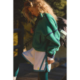 FP Movement 02. WOMENS APPAREL - WOMENS HOODIES|SWEATERS - WOMENS PO Q ZIP Women's Mountain High 1/2 Zip 3462 GREEN GLOW